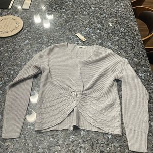 Gray knot sweater